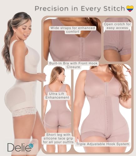 Image of DELIE High Compression 086 Shapewear Tummy Control Fajas Colombianas Moldeadoras Extra Firm Shaper for Women