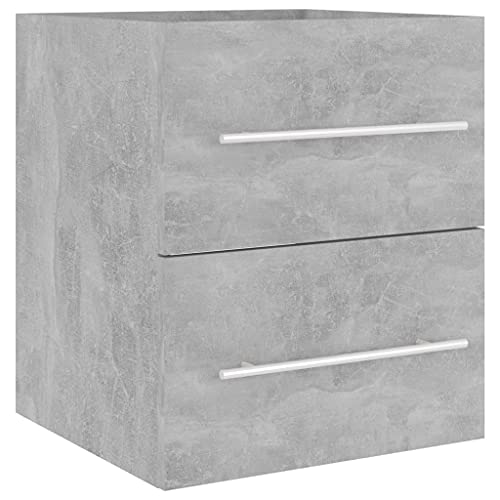 Mueble de lavabo moderno gris para baños pequeños 3