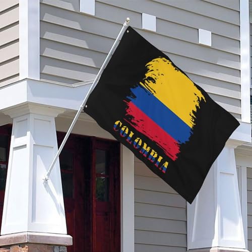 Drapeau vintage colombien grand format esthétique rétro supérieure