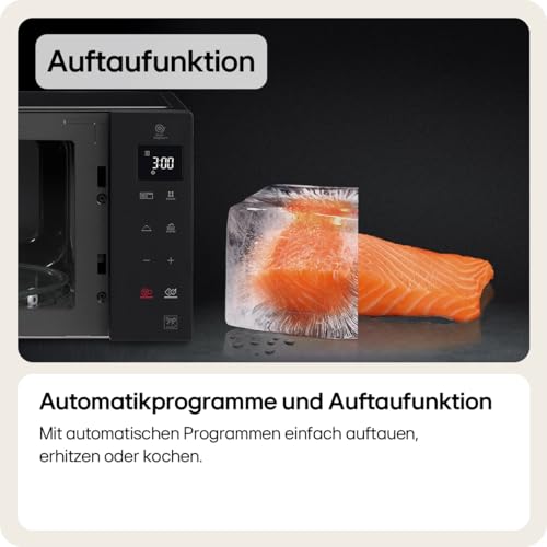 LG MH6535GDS Mikrowelle (25 L, 1000 W) mit Grill (LED-Display, Smart Inverter Technologie, pflegeleicht), Schwarz – Bild 6