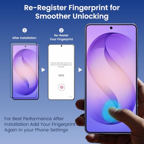 Image of Czartech Quik-Fix Tempered Glass Screen Protector for Samsung Galaxy S26 Ultra | Edge to Edge 9H Screen Guard with Self Application Tool | Bubble Free | Scratch Guard | Fingerprint Supported
