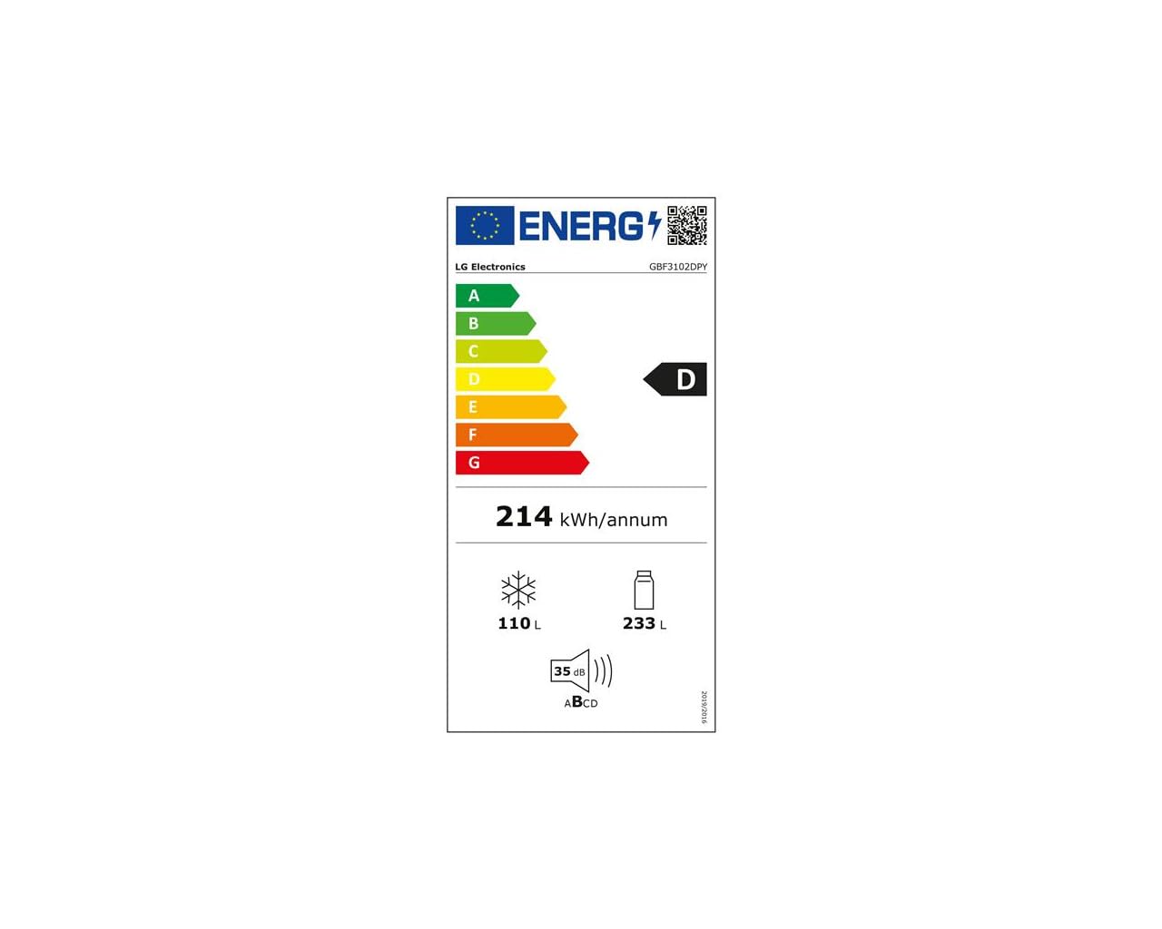 LG Réfrigérateur congélateur bas GBF3102DPY