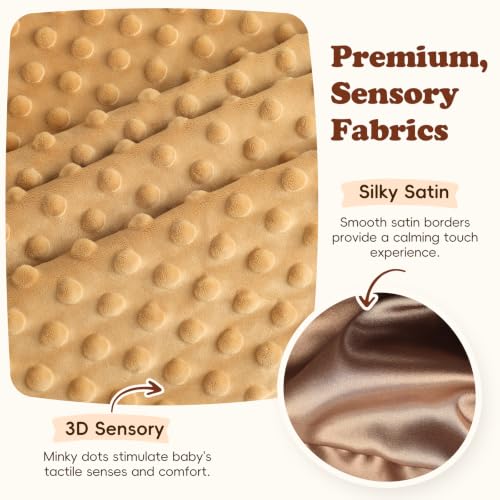 Image of Baby Lovey Security Blanket, loveys for babies Soft Capybara Stuffed Animal Snuggle Toy, Baby Shower Registry Search Receiving Blankets for Newborn Infant Essentials Gifts for Boys Girl, Brown 16 Inch
