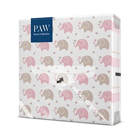 Baby Elephants Pink Party Napkins Pack Cover