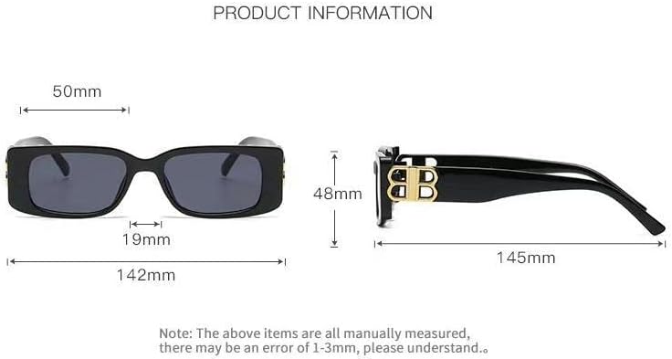 NLEYANB 5 Pieces Y2K Small Rectangle Square Sunglasses Bulk for Women UV400 - Image 7