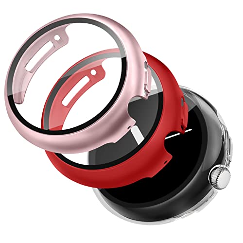 Coque Google Pixel Watch rigide anti-rayures avec verre trempé 41mm lot de 3