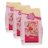 FunCakes Mix per Donuts: prepara facilmente le tue ciambelle a casa nella friggitrice o nel forno, halal. 500 gr. (Confezione da 3)