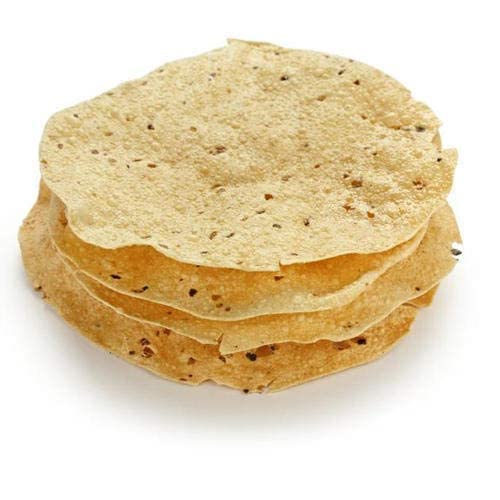 Miniatura 6 de Rani Pappadums (aperitivo de oblea de lentejas indias) Punjabi Papad - Extra caliente, 7 onzas (7.05 oz) aproximadamente 15 unidades, 7 pulgadas,