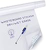 rabbitgoo Whiteboard folie zelfklevend beschrijfbaar muursticker 44,5 x 198 cm met 1 wateroplosbare markeerstift dikte…