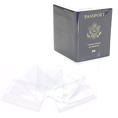 SenseYo 5 Packs Passport Cover ID Card Protector Case Waterproof Plastic Card Holder