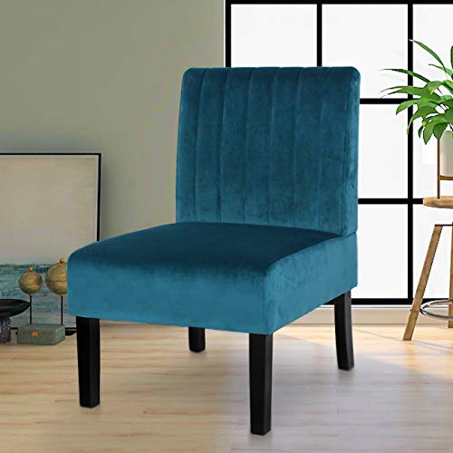 STHOUYN Modern Velvet Slipper Chair