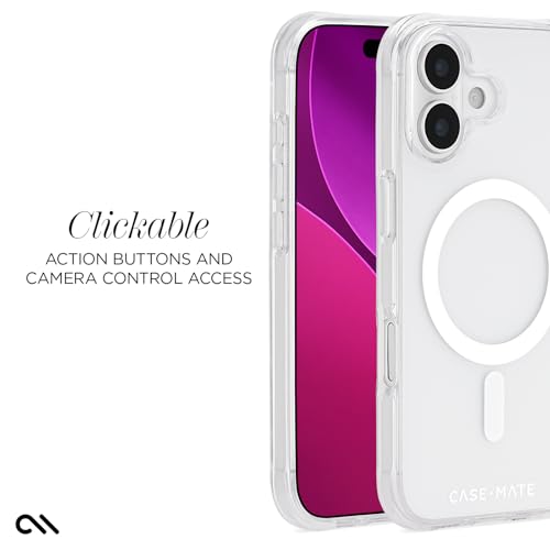 Image of Case-Mate iPhone 17 Case - Tough Clear | Compatible with MagSafe - Rugged Phone Cover with 12ft Drop Protection - Premium Magnetic Phone Cover for iPhone 17