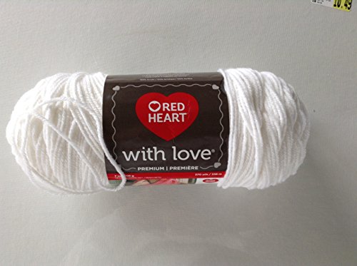 Bulk Buy: Red Heart With Love Yarn, Pack of 2, White 1001