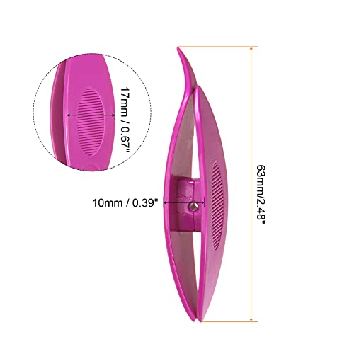 Image of HARFINGTON 2pcs Tatting Shuttles 63x17x10mm Colorful Plastic Shuttles for Lace-Making DIY Hand Craft Tool Knitting Arts Supplies, Rose Red
