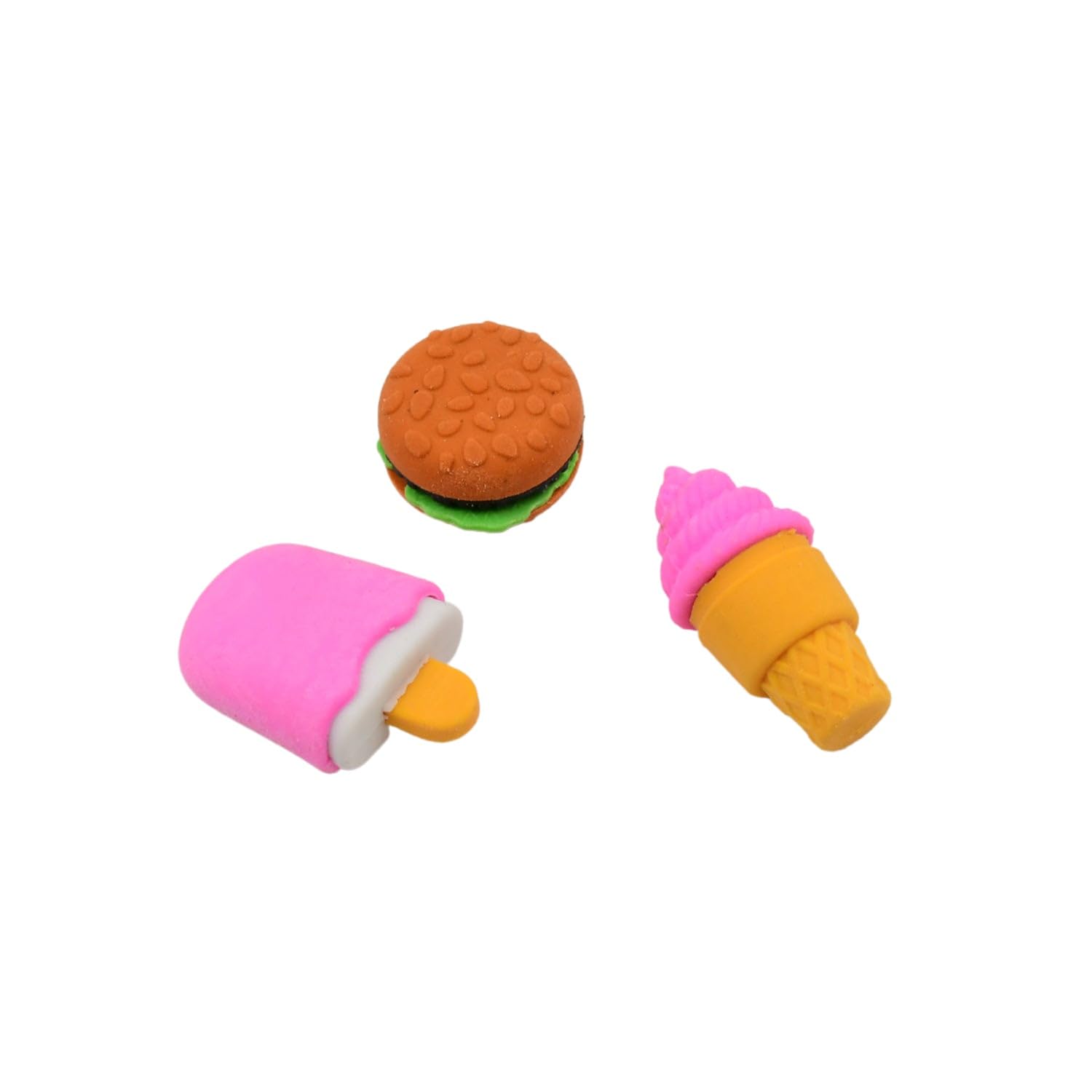 Mix Design Fancy Stylish Colorful Erasers (1 Set 3 Pc Set)-image-6