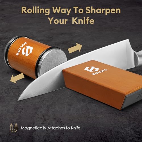 Knife Sharpener Tool, Rolling Knife Sharpeners Kit, Kitchen Knivies Sharpener with Diamond and Ceramic for Steel, Knife Sharpening with 15 & 20° Angle, The Practical Gifts for Mother's Day - Image 5