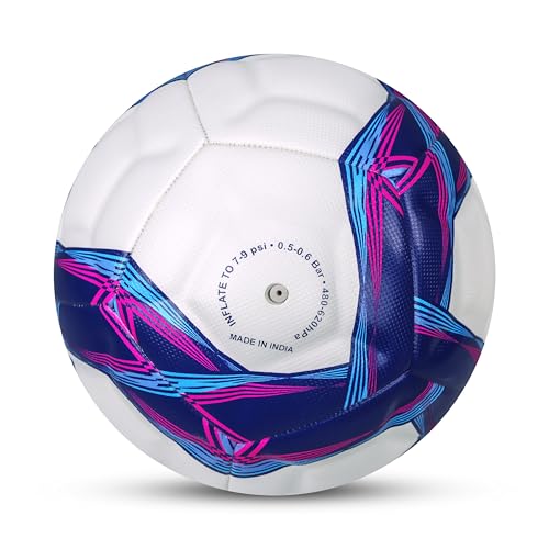 Nivia Mercury Football/PU Leather/Power Stitched Football/12 Panel/Match Ball/Size - 5 (White/Blue) 5 41njXI4m2rL