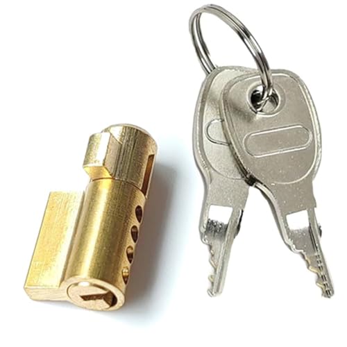 Heavy Duty Trailer Hitch Lock Cylinder Caravan & Trailers Coupling Towing Security Hitch Locks with 2 Keys Universal Trailer Lock for Pressed Steel Couplings (Gold)