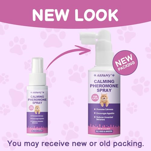 Cat Calming Spray - Reduces Stress & Anxiety - Cat Pheromone Spray with Natural Ingredients - Reduce Scratching, Fighting, Peeing, Marking - for Home, Travel, Grooming, Vet Visits - 60ML Spray - Image 3