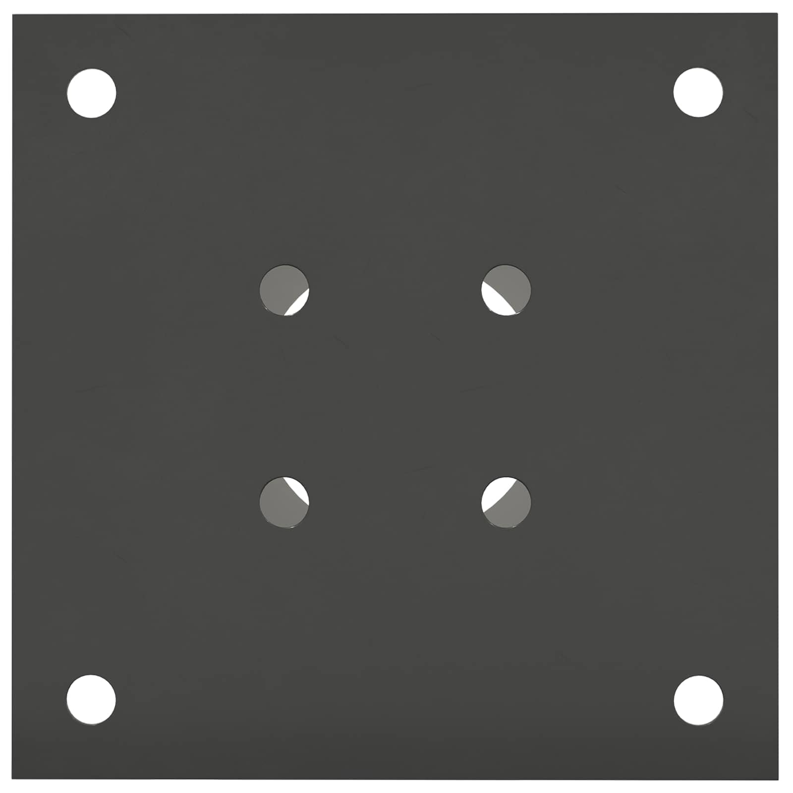 Zestaw 4 kotw gruntowych okrągłych 15 x 15 x 15 cm, antracytowe, metalowe, kotwy gruntowe do ogrodu, kominka, paleniska