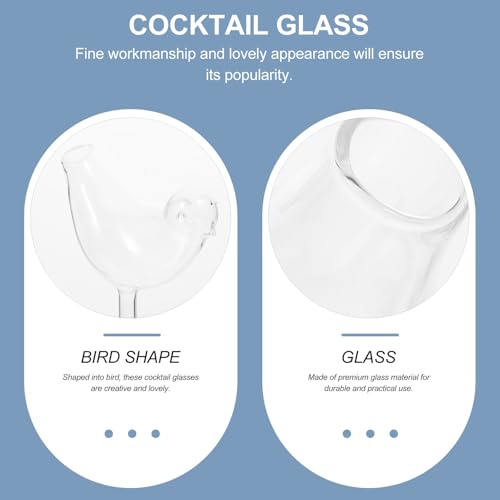 Verres à cocktail originaux en forme d'oiseau pour cadeau de mariage - 5