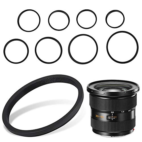 Juego de Adaptadores para Lentes de 8 Piezas en Metal, Anillos de Paso Ascendente de Filtros de 49 a 82 mm para Cámaras DSLR y sin Espejo miniatura 3