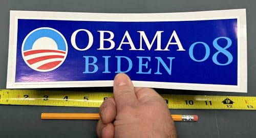 Image of Gear Tatz - Obama Biden '08 - Political Bumper Sticker - 3 x 10 inches - Professionally Made in the USA - Vinyl Decal