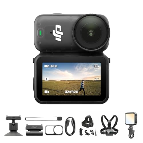 DJI Osmo Nano Combo Standard - Piccola fotocamera per vlog 4K/60fps con un sensore da 1/1,3″, video con ampio FOV di 143°, Registrazione di 200 minuti, Fotocamera magnetica POV（128 GB）
