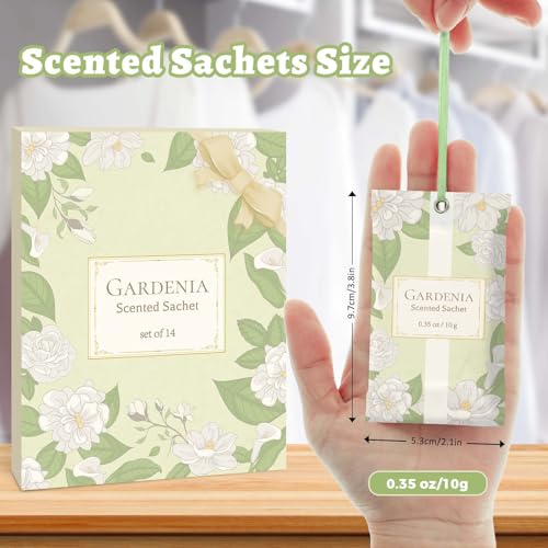 Image of STRN Scented Sachets for Drawer and Closet, Gardenia Scent 14 Pack for Home | Long-Lasting Sachets, Small Space Air Freshener for Wardrobes