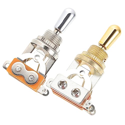 OFFSCH 2個エレキギター ウェイ トグルスイッチ メタルピックアップセレクター交換用 部品 プ対応