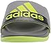 adidas Unisex Adilette Comfort Slide Sandal, Grey/Semi Solar Slime/Semi Solar Slime, 18 US Men