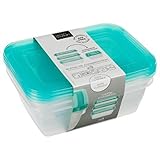 Paris Prix Five Simply Smart - Lot de 3 Boîtes de Conservation Fresh & Freeze 1,25L Bleu