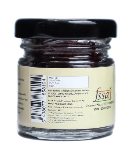 Image of Kashmir Online Store Original Saffron - Natural & Pure Finest Grade Kashmiri Kesar For Pregnant Women, Cooking, Face & Skin. (2Gm)