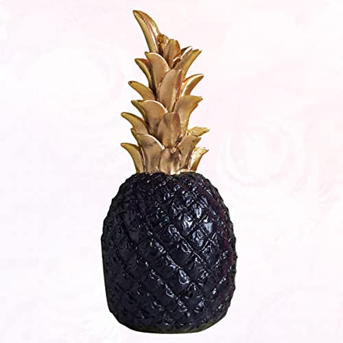 Veemoon Decoration Sculpture Modern Pineapple Office Room Desk Black Ornament Fruit Table Style Statue Crafts Decor: Desktop Kitchen Statues For Simulation Figurine Living Ceramic #TOP5