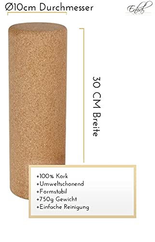 Enhal® Premium | Fascia-massagerol van ecologisch 100% natuurkurk | Yoga Pilates gymnastiek & fitness | zelfmassage… - Image 3