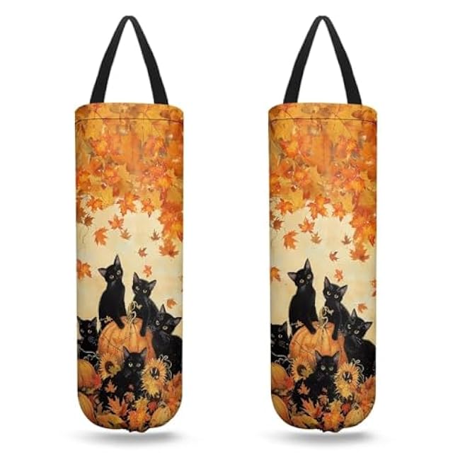 Cute Otter Plastic Bag Holder Trash Crocery Bag Storage Dispenser 2 Pack Wall Mount Plastic Bag Organizer Kitchen Decor Hanging Storage Bag Dispenser for Home Travelling