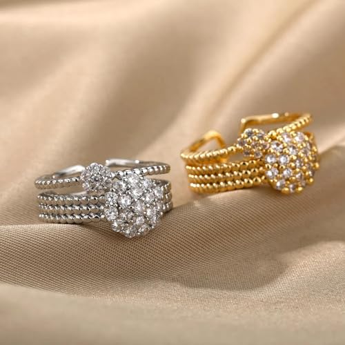 Bague fleur ajustable : le cadeau de mariage idéal pour couple - 3