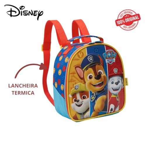 Kit Mochila Carrinho Lancheira Estojo Patrulha Canina 13440