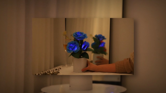 Image of Blue Rose Lamp for Womens Gifts, Flower Night Light for Relaxation and Serenity, Womens Her Mom Wife Girlfriend Friends for Valentines Christmas Day Anniversary Birthday Gifts (Blue)