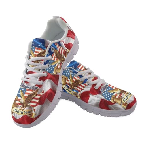 Image of GIFTPUZZ Mens Lace Up Athletic Trainers Running Sneakers Wedge Breathable Gym Lightweight Sports Tennis Shoes