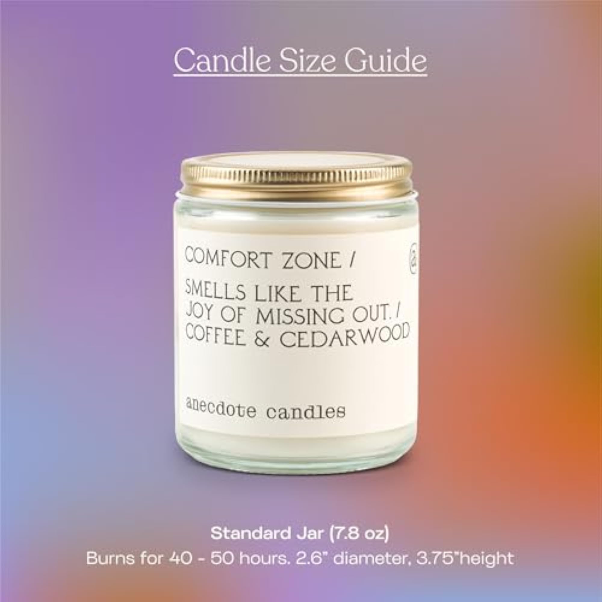 'Comfort Zone' Coconut Soy Wax Candle Jar