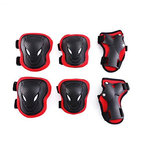 Fabmore Kids Knee and Elbow Pads with Wrist Guards, Adjustable Protective Gear Set for Scooter Cycling Skateboard Rollerblade
