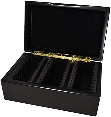 Certified Coin Wood Black Matte Finish Thirty-Coin Storage/Display Box for Certified or Certified Style Coin Holders PCGS/NGC/Premier/Ursae Minoris