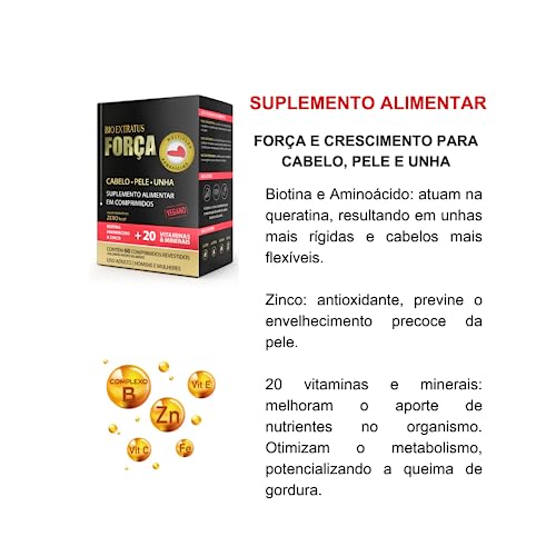 Suplemento Alimentar Força com Pimenta Bio Extratus 60 cápsulas
