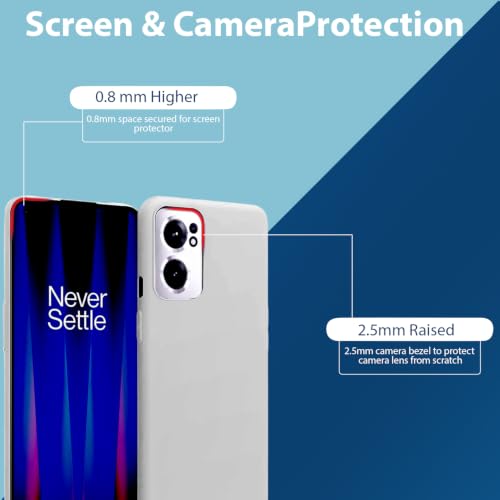 Image of LIRAMARK Liquid Silicone Soft Back Cover Case for OnePlus Nord CE 2 5G / 1+Nord CE 2 5G (White)