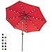 Produktbild ABCCANOPY Gartenschirm Sonnenschirm neigbar mit 32 Solar-LED-Lichtern,für Garten,Deck,Schwimmbad,Sandstrand,Rot