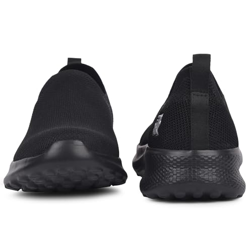 Image of Liberty Leap7x GHD-89E Men Sports Walking Shoes - Black & Grey | Comfortable and Durable Slip-On Closure - Suitable for Non-Lacing Running, Gym, Jogging and Outdoor Shoes for Man - Cushioned Footbed