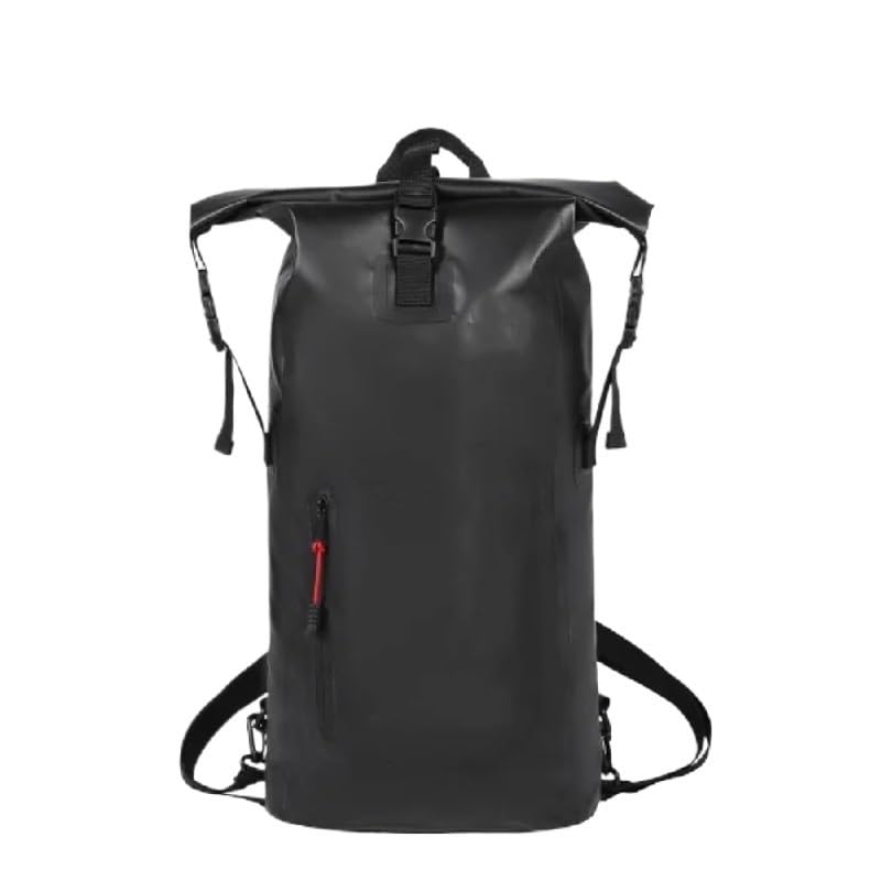 IKFGTJRE Bolsa Estanca Impermeable Bolsa de natación 25 l y 30, Mochila PVC Seca, Impermeable, Grande, for Senderismo en río, Rafting, Viajes al Aire Libre, Almacenamiento(25L Black)