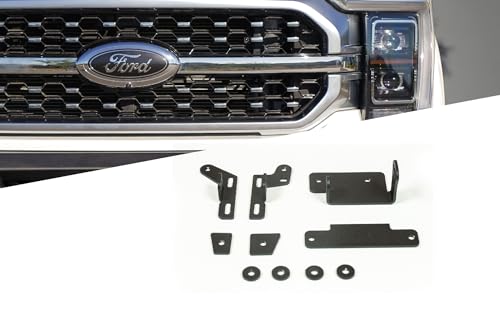 Image of Adaptive Cruise Control Relocation Bracket for the 2021-2023 Ford F-150 | Retains ACC Function With Aftermarket Front Bumpers | Satin Black Powder Coat | Made in the USA | Addictive Desert Designs