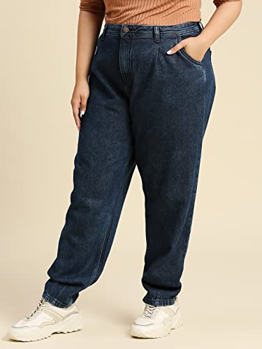 Image of HIGH Star Women's Relaxed Fit High Rise Plus Size High-Rise Pure Cotton Joggers